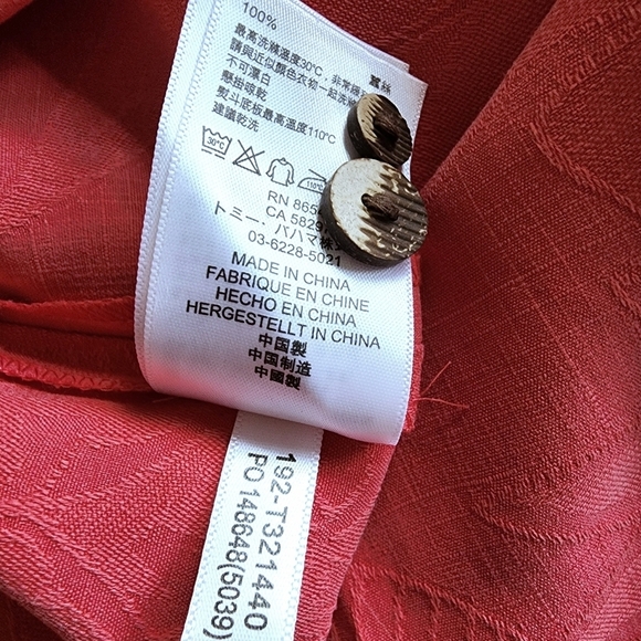 Tommy Bahama Silk Tropical Hawaiian Button Down Short Sleeve Shirt - XL - Picture 6 of 8